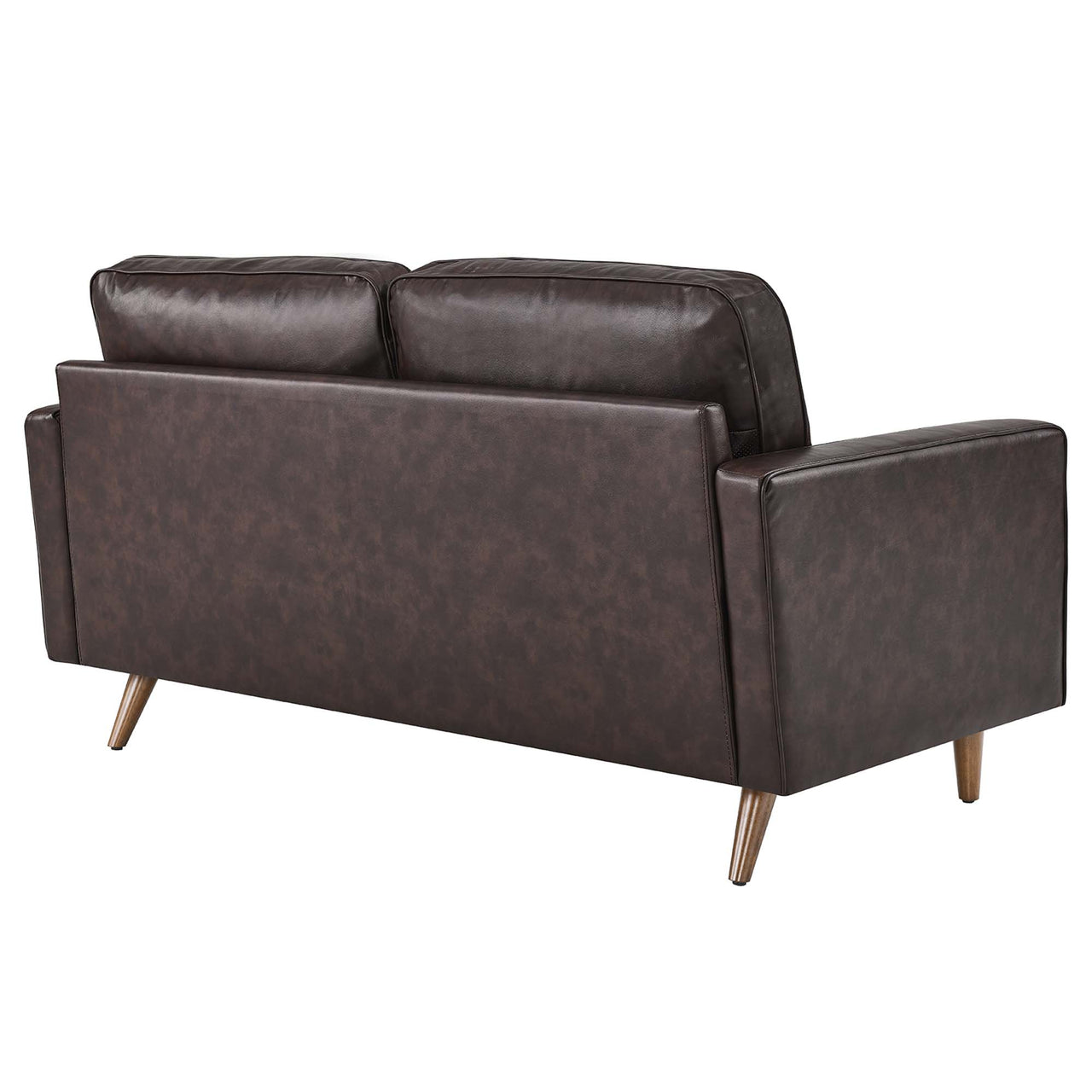 Bravien Leather Loveseat, Brown