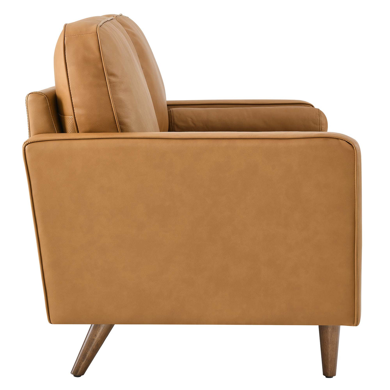Bravien Leather Loveseat, Tan