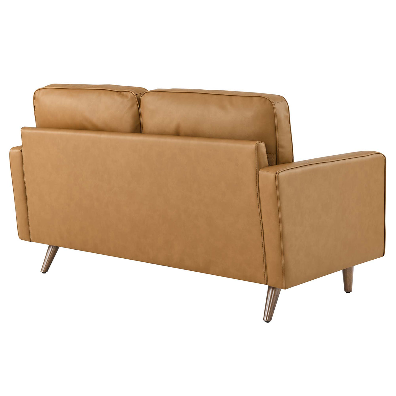 Bravien Leather Loveseat, Tan