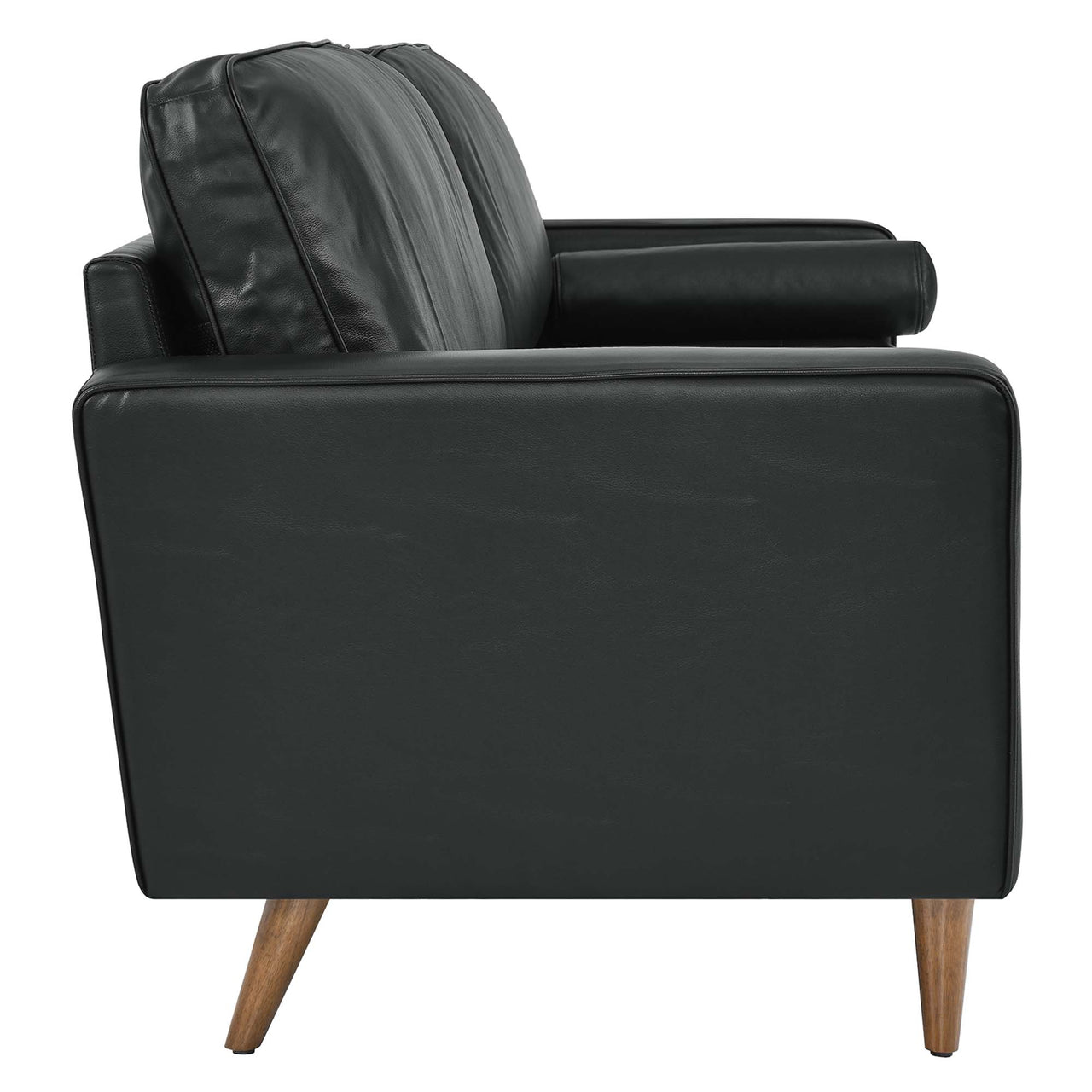 Bravien Extra Wide Leather Sofa, Black