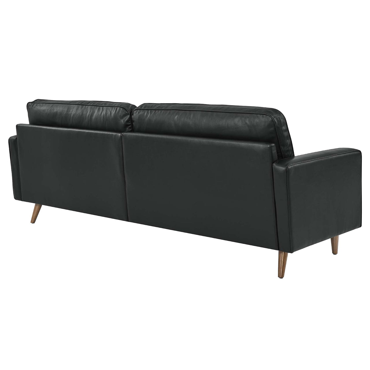 Bravien Extra Wide Leather Sofa, Black