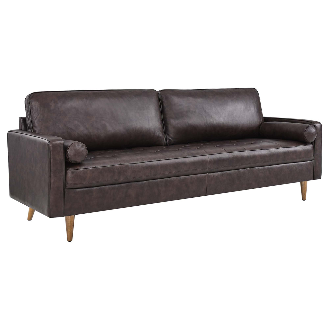 Bravien Extra Wide Leather Sofa, Brown