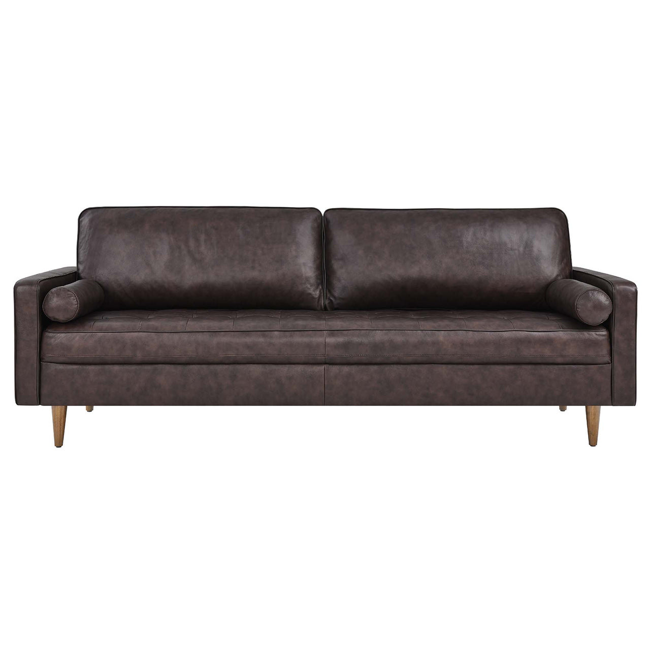 Bravien Extra Wide Leather Sofa, Brown
