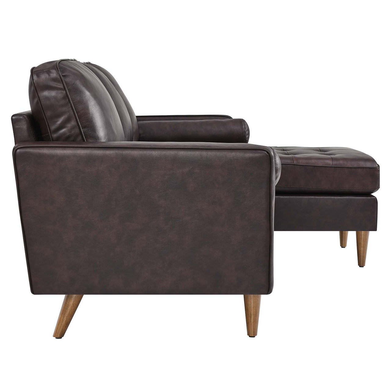 Bravien Leather Sectional, Brown