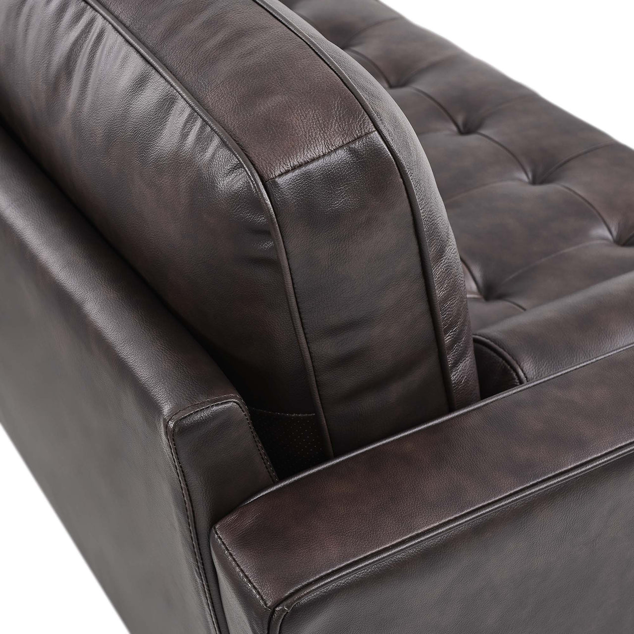 Bravien Leather Sectional, Brown