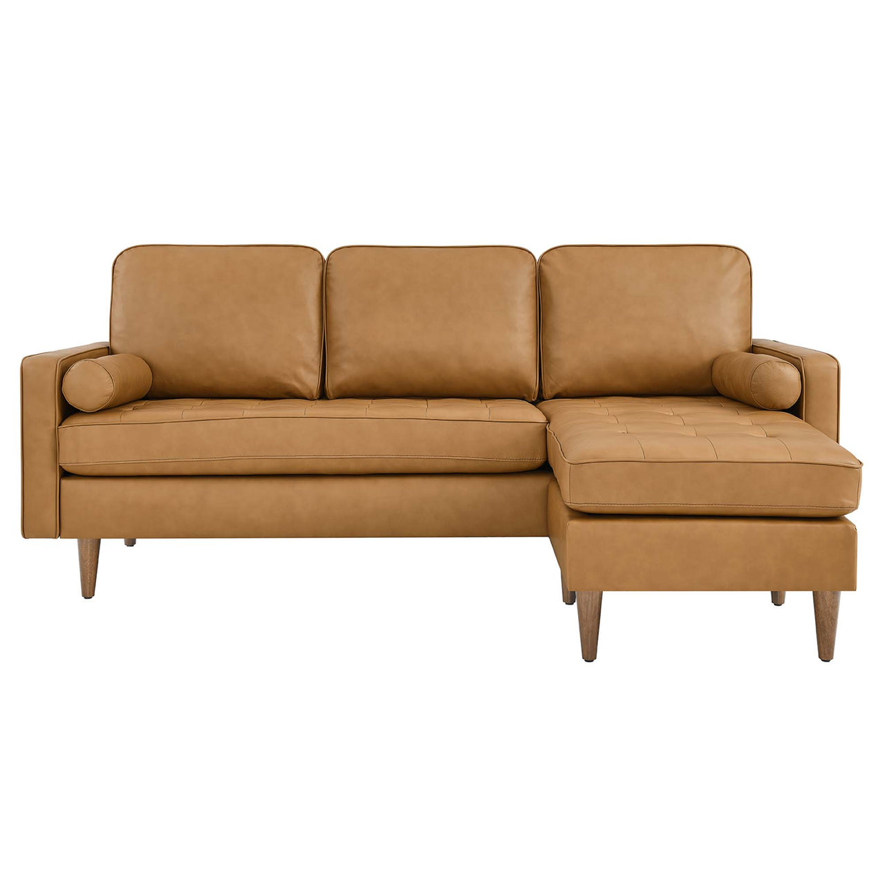 Bravien Leather Sectional, Tan