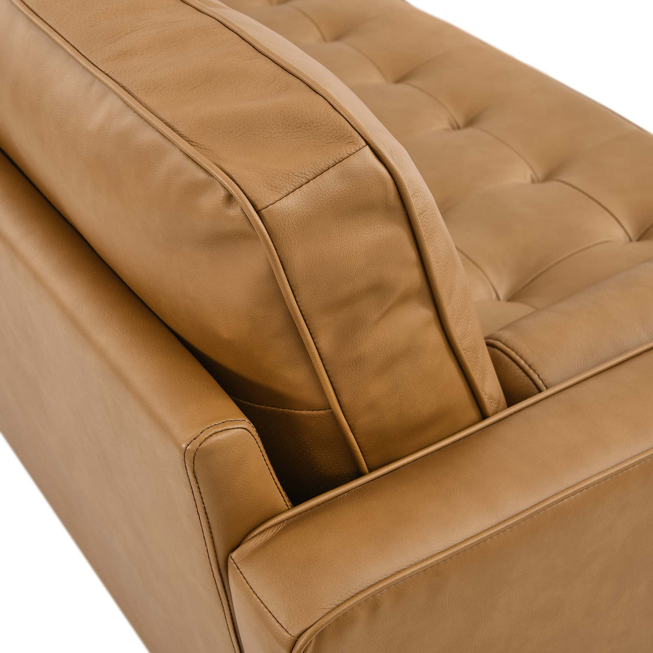 Bravien Leather Sectional, Tan