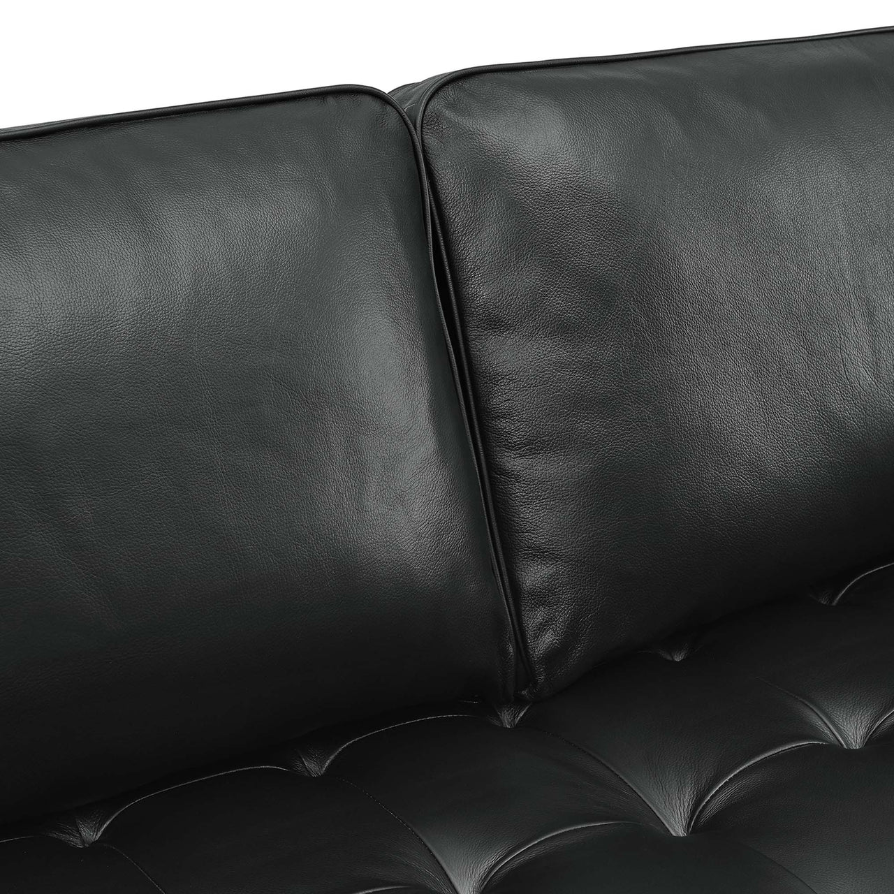 Bravien Extra Wide Leather Sectional, Black