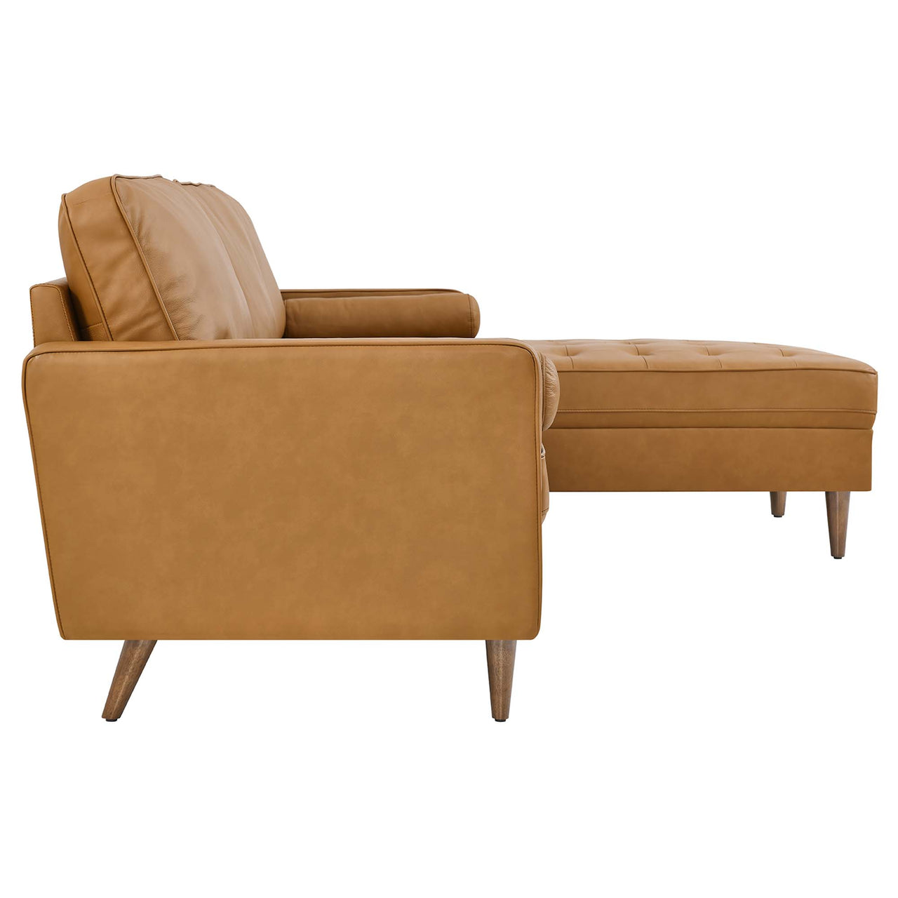 Bravien Extra Wide Leather Sectional, Tan