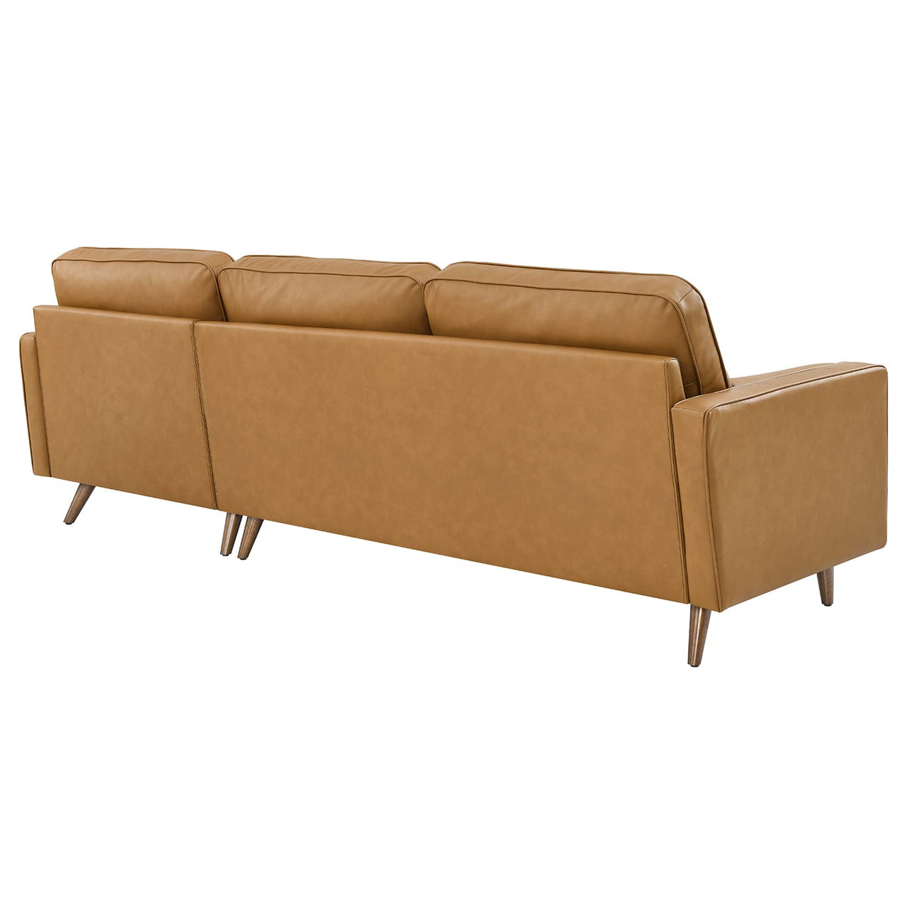 Bravien Extra Wide Leather Sectional, Tan