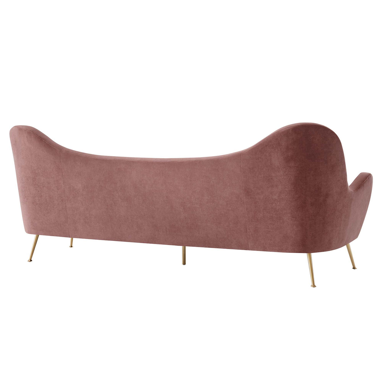 Jest Upholstered Velvet Sofa, Dusty Rose