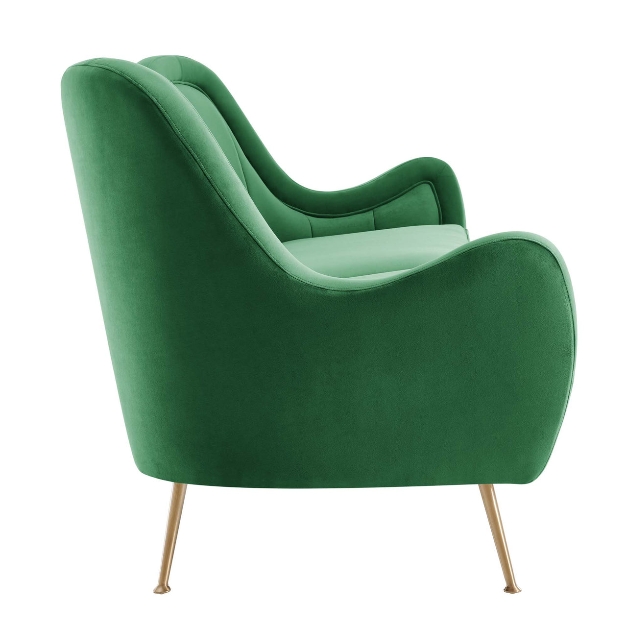 Jest Upholstered Velvet Sofa, Emerald