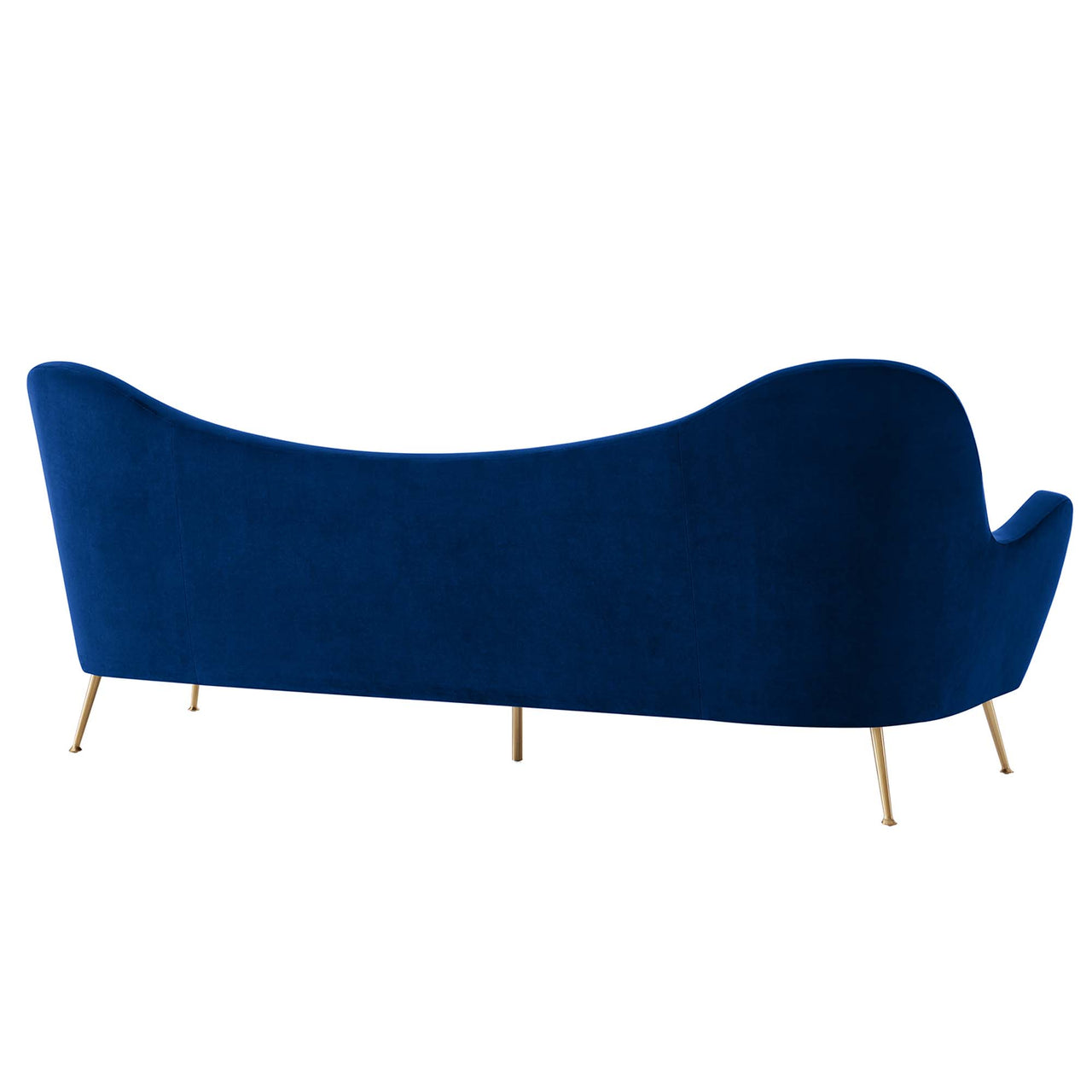 Jest Upholstered Velvet Sofa, Navy