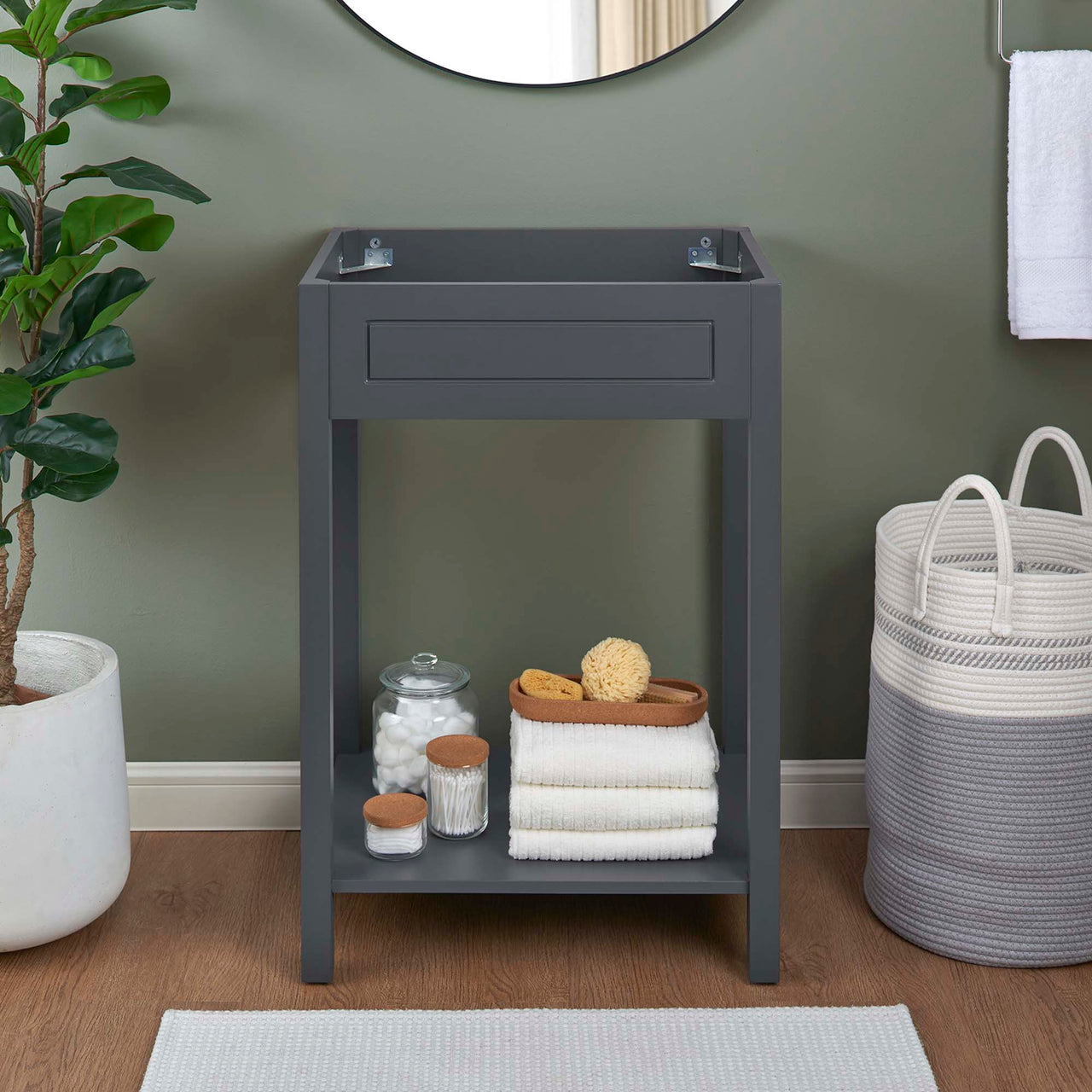 Altis Vanity Base with Storage, Small, Gray
