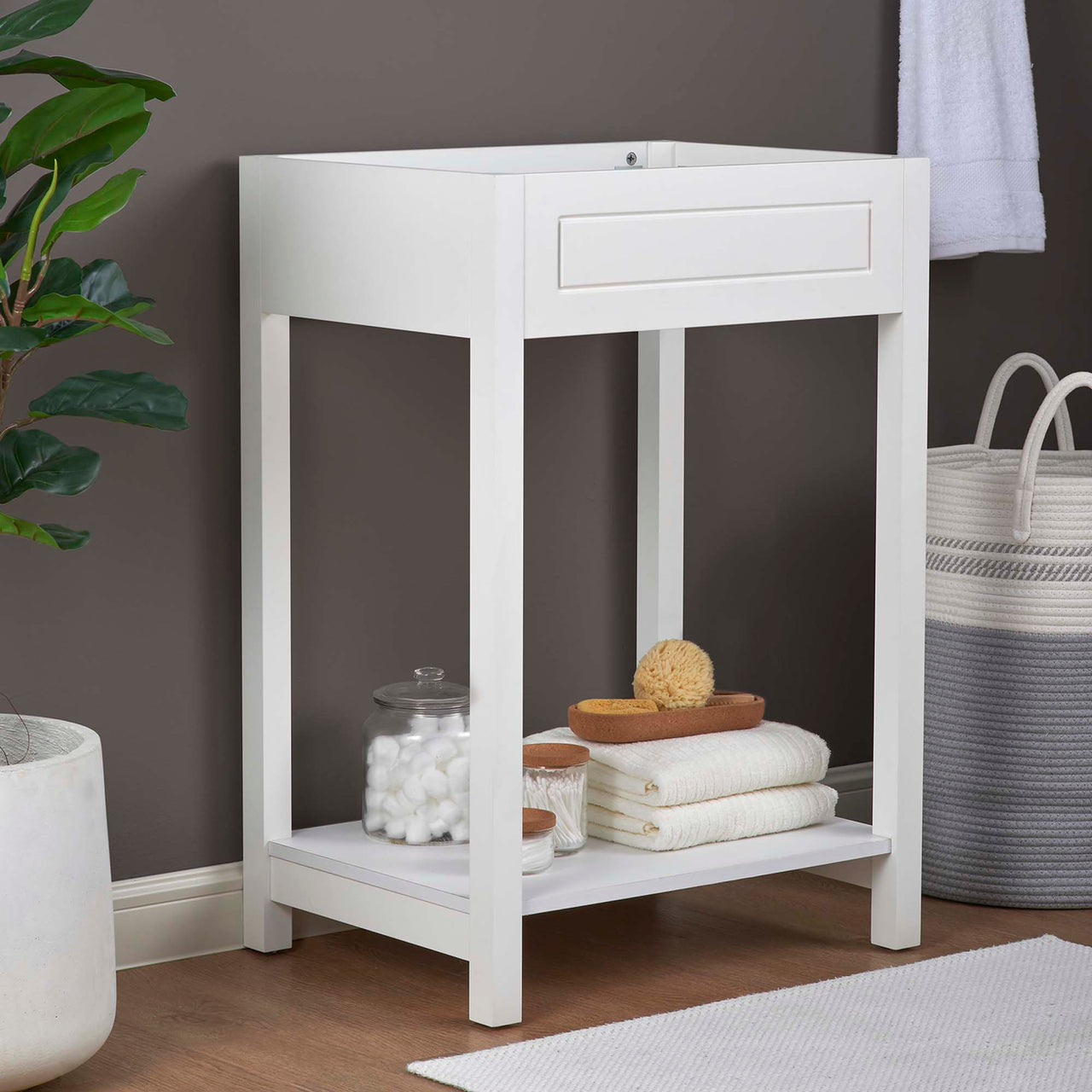 Altis Vanity Base with Storage, Small, White