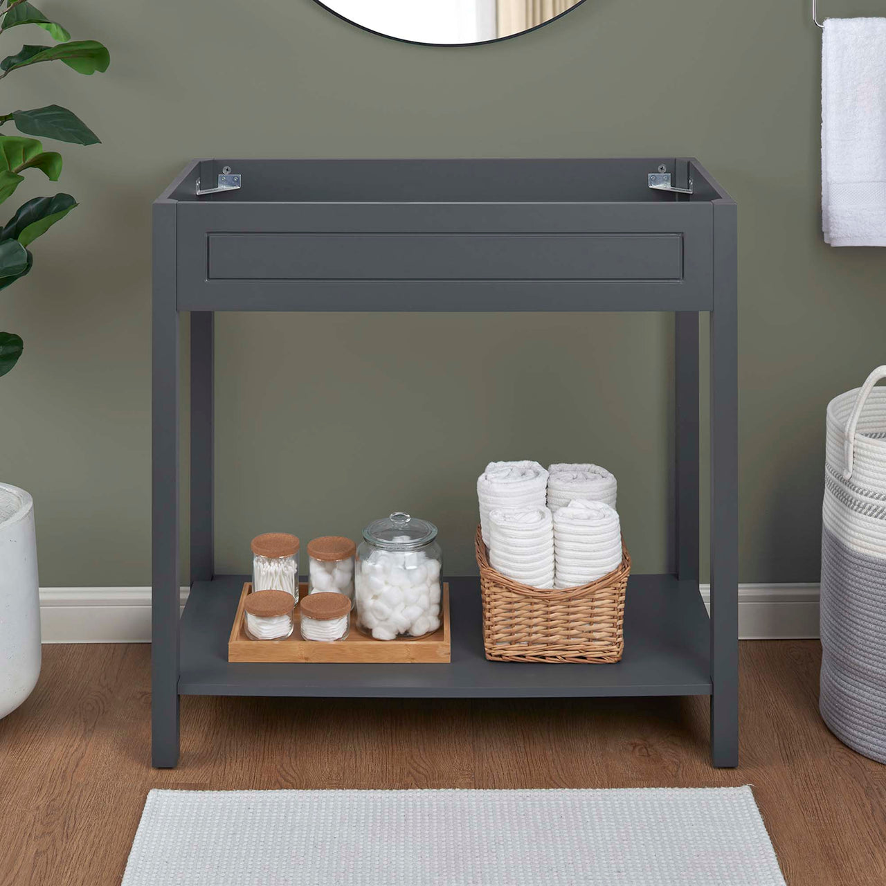 Altis Vanity Base with Storage, Large, Gray