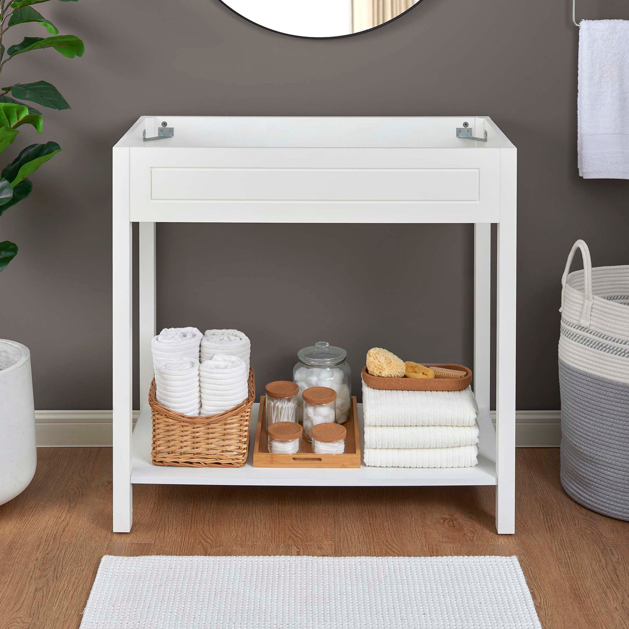 Altis Vanity Base with Storage, Large, White