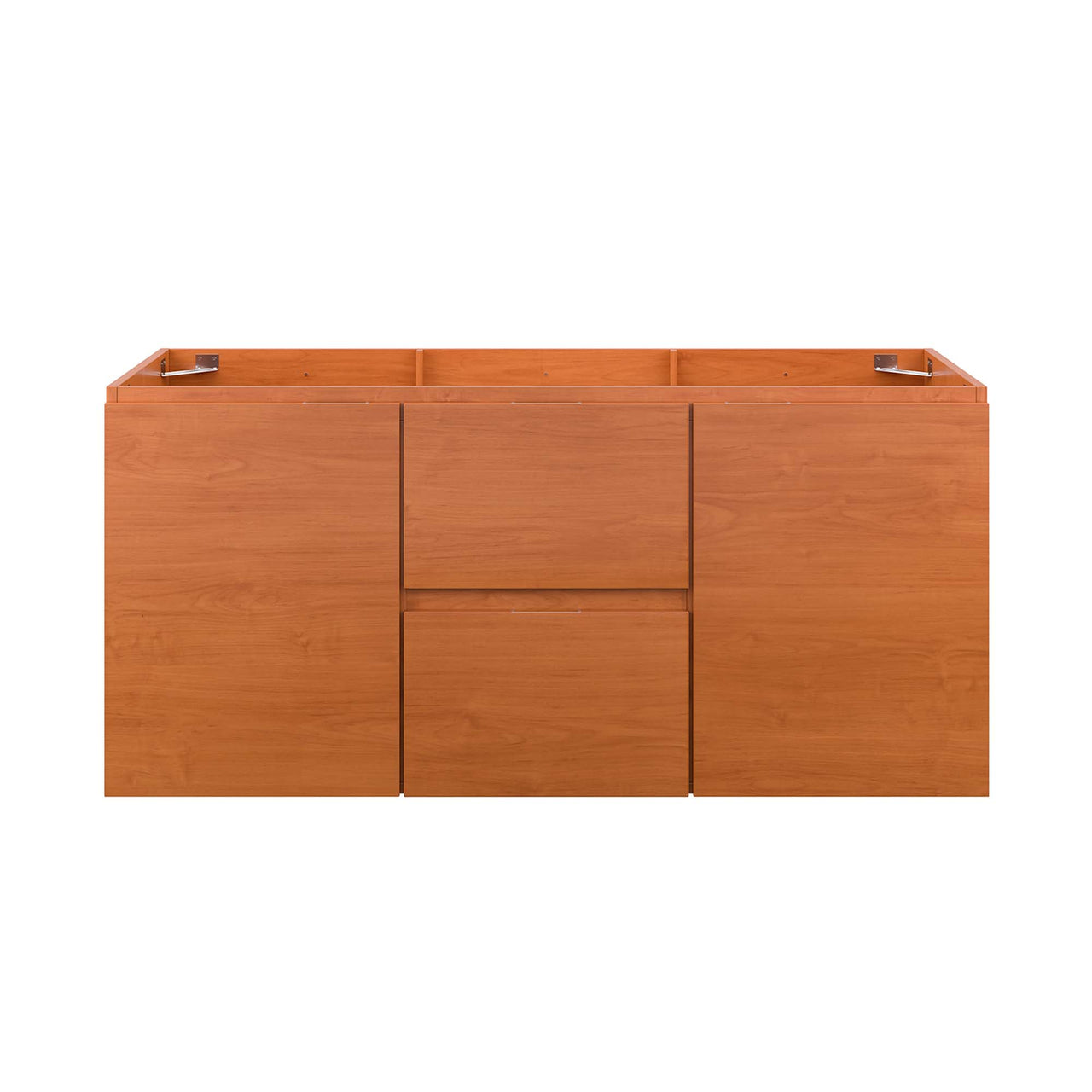 Cinnara Vanity Base with Storage (Single Sink Compatible), Extra Large, Coral & Walnut