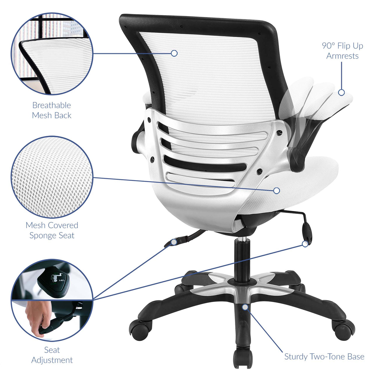 Elevon Office Chair, White