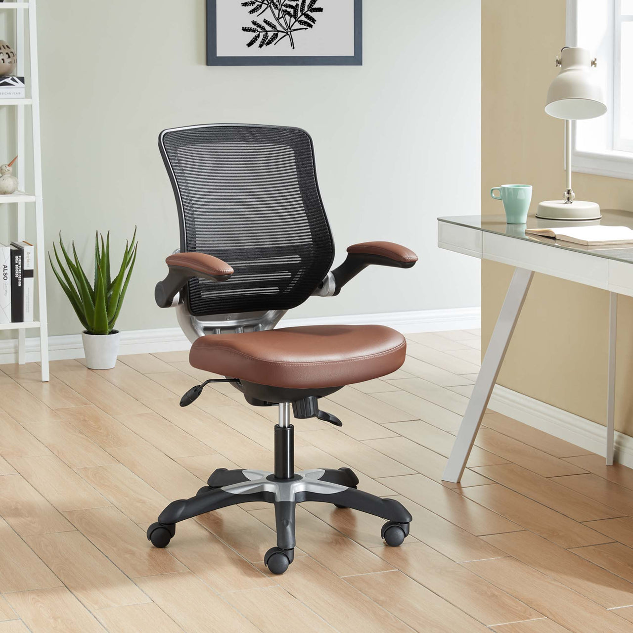 Elevon Eco-Leather Office Chair, Tan