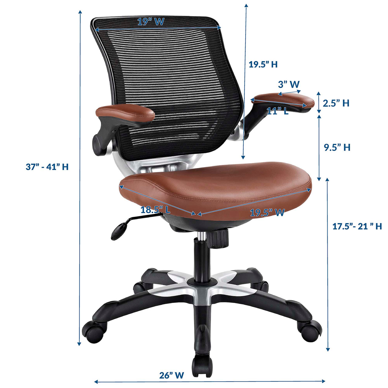 Elevon Eco-Leather Office Chair, Tan