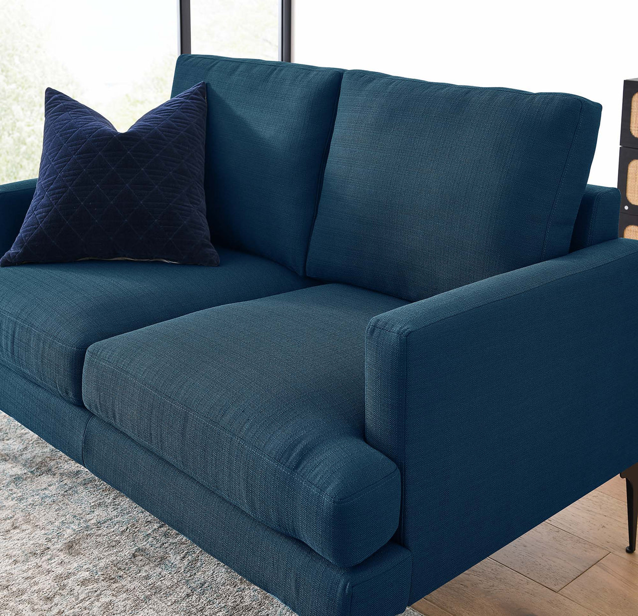 Sonnet Fabric Loveseat, Azure