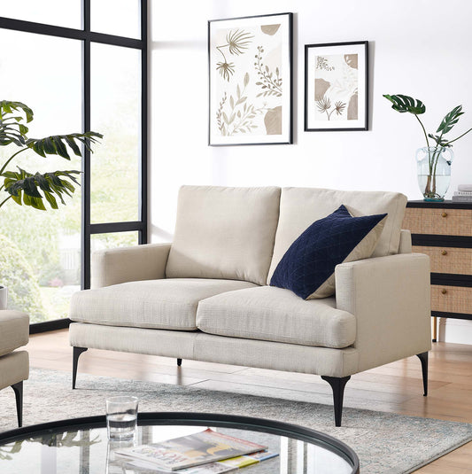 Sonnet Fabric Loveseat, Beige