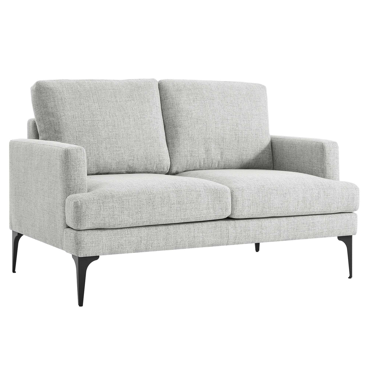 Sonnet Fabric Loveseat, Light Gray
