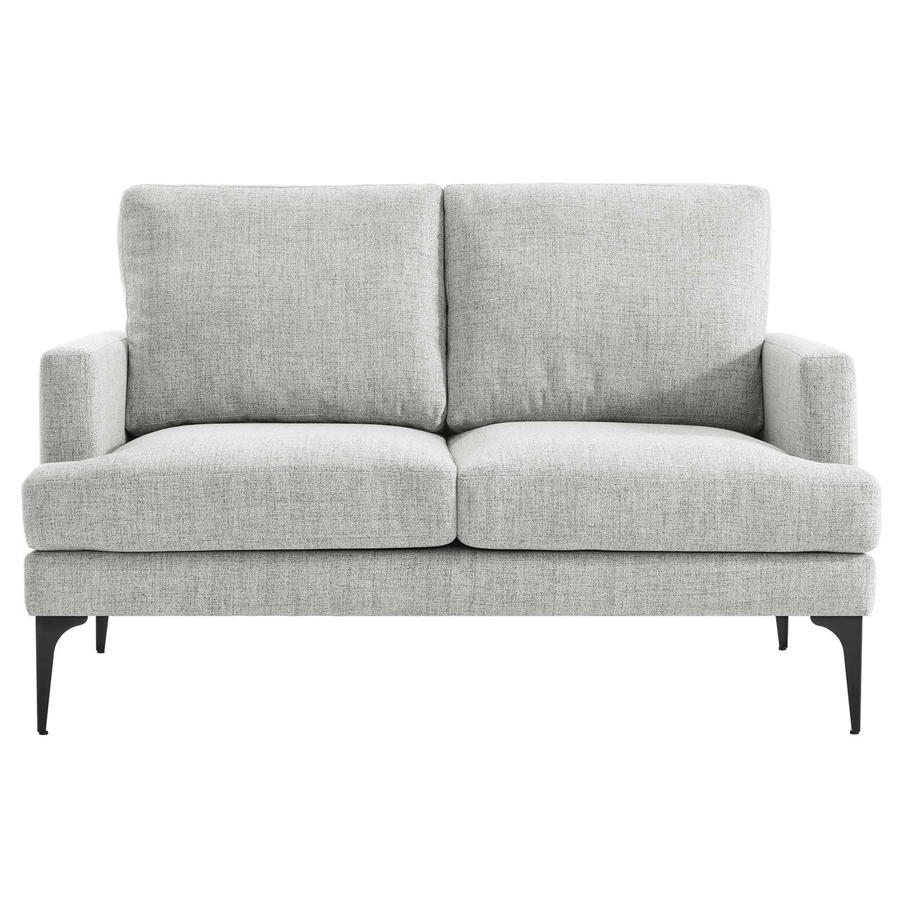 Sonnet Fabric Loveseat, Light Gray