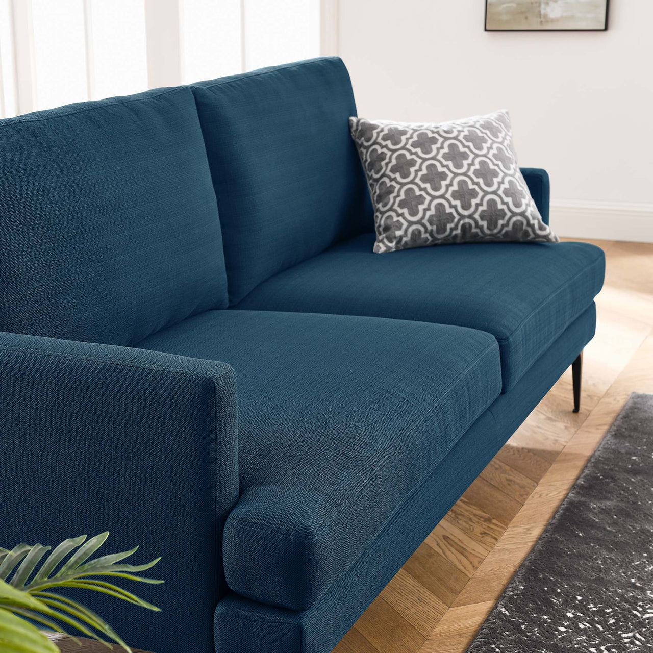Sonnet Fabric Sofa, Azure
