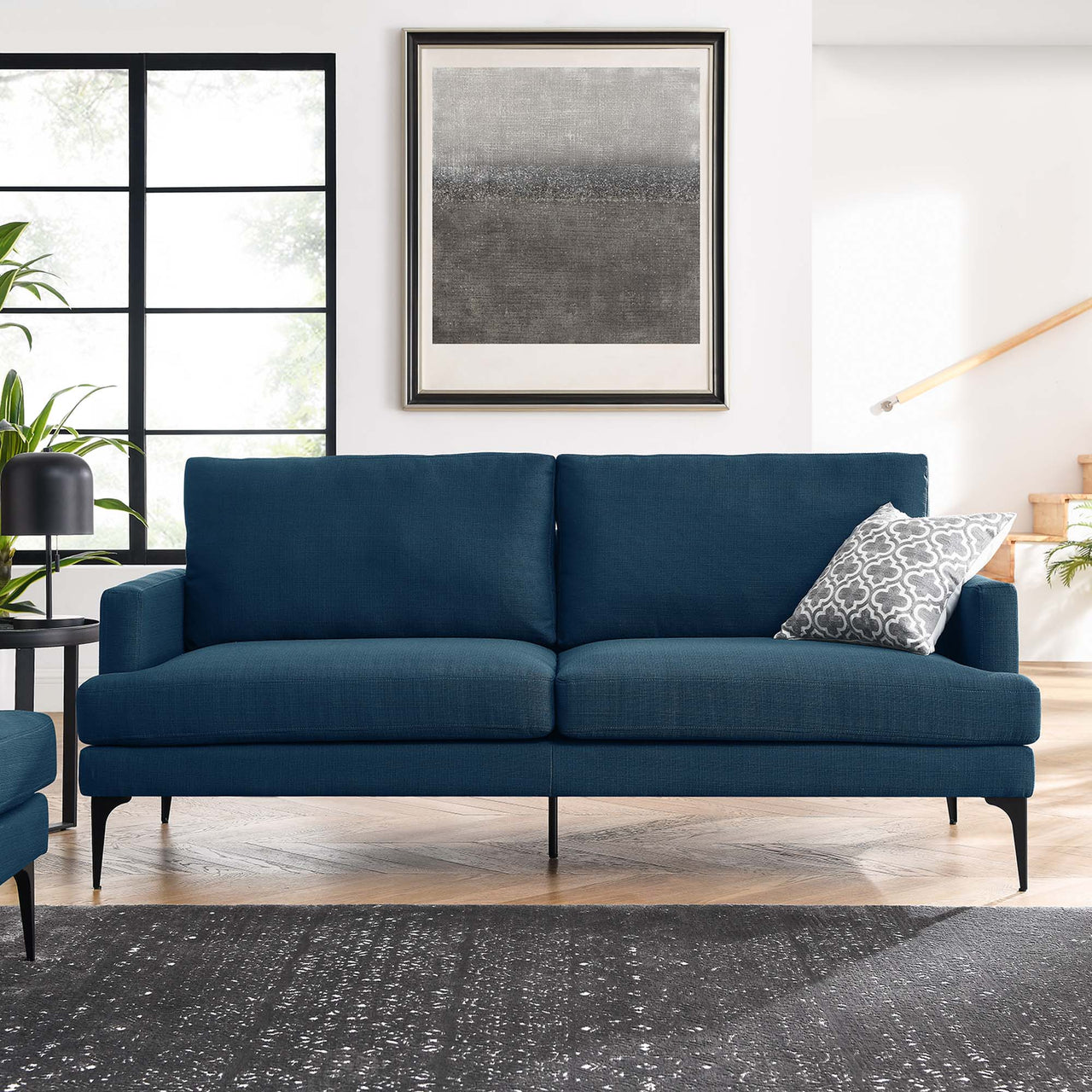 Sonnet Fabric Sofa, Azure