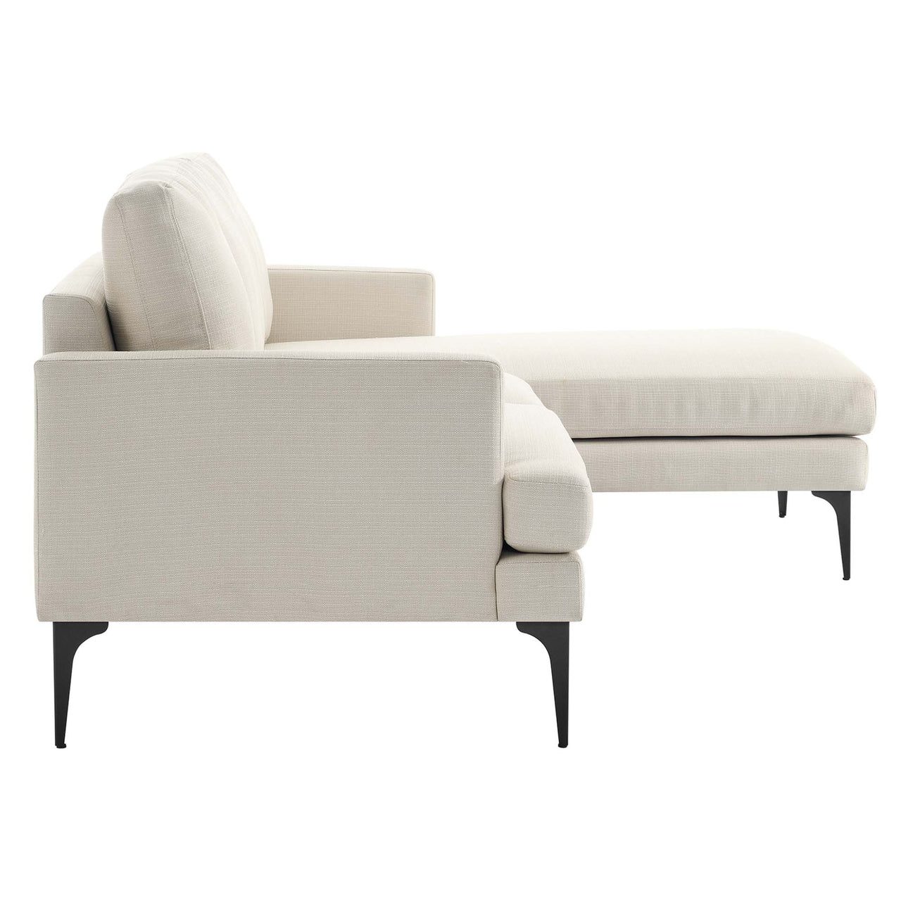 Sonnet Right-Facing Fabric Sectional, Beige