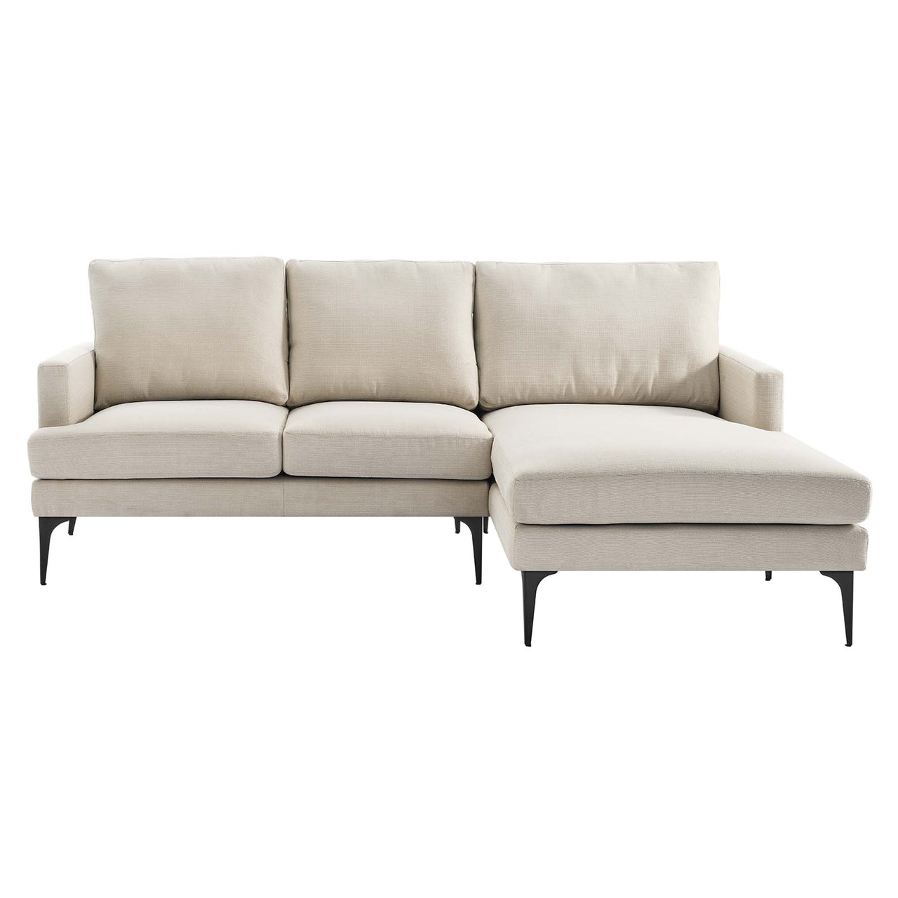 Sonnet Right-Facing Fabric Sectional, Beige