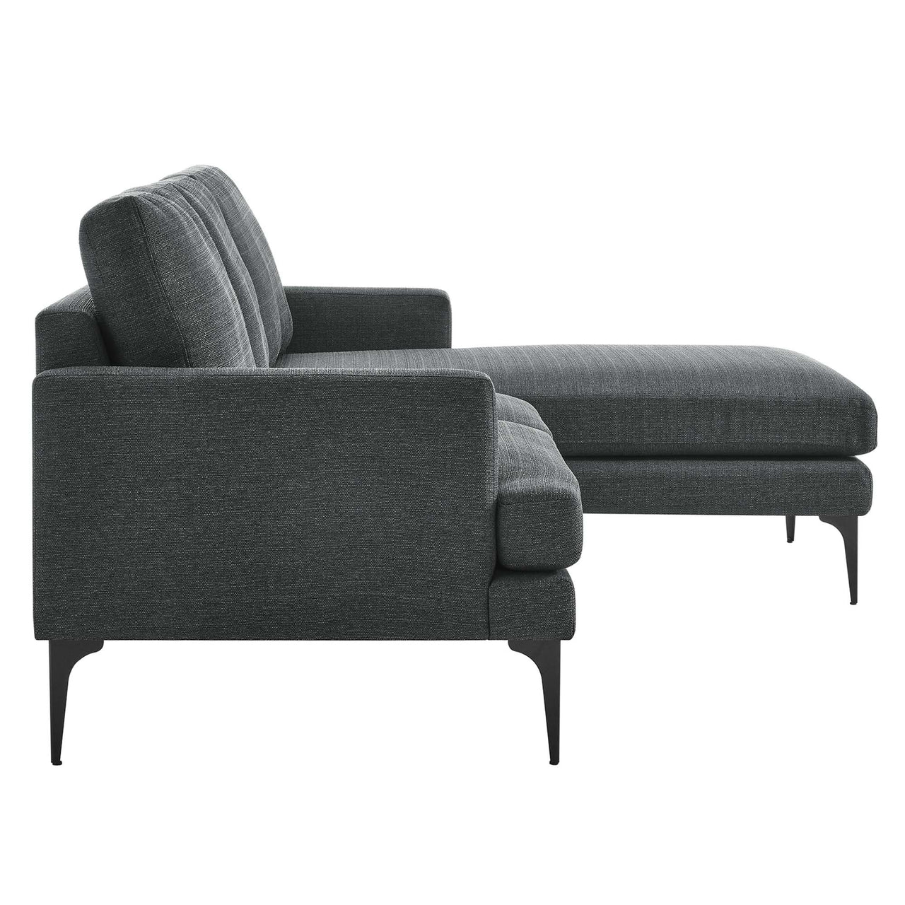 Sonnet Right-Facing Fabric Sectional, Gray