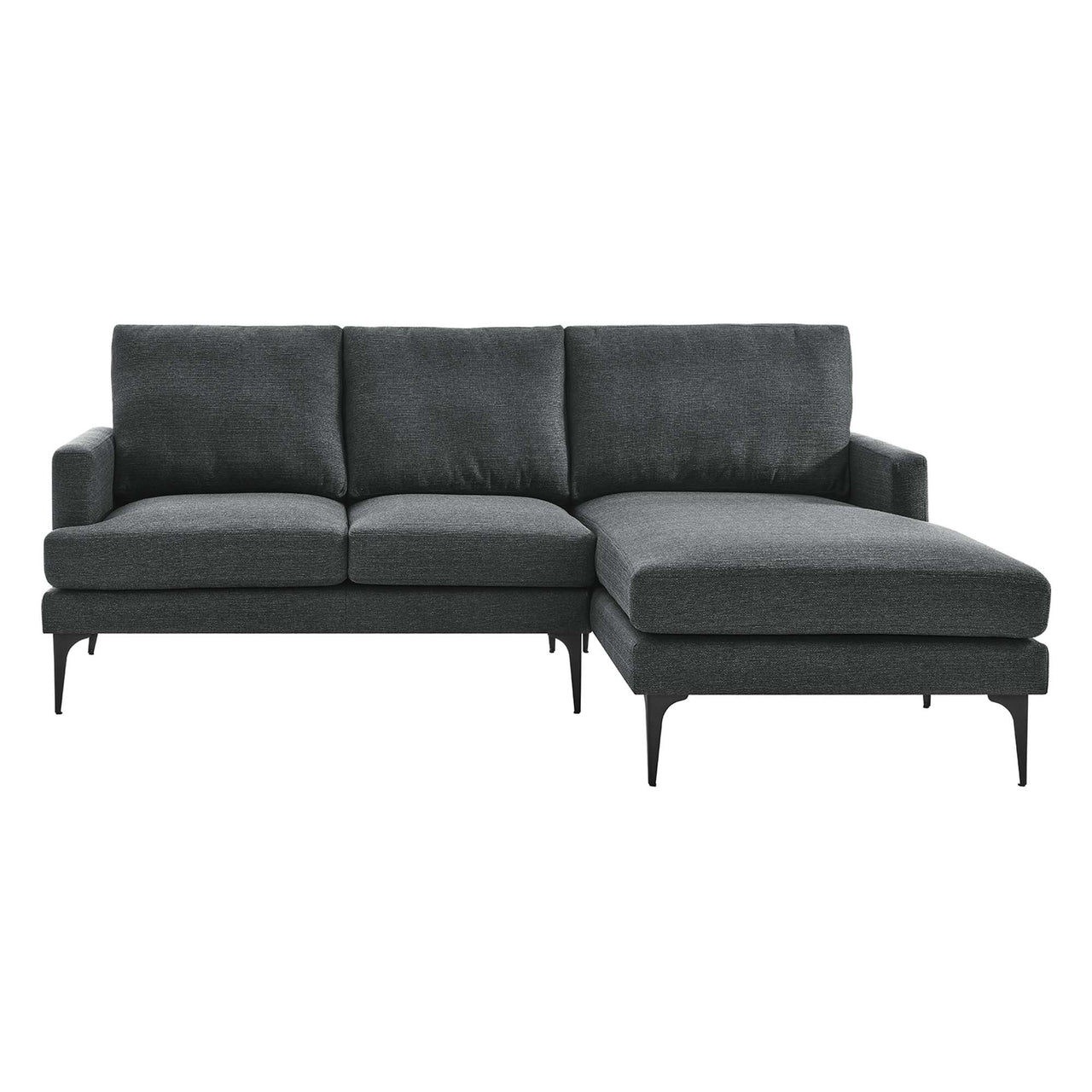 Sonnet Right-Facing Fabric Sectional, Gray