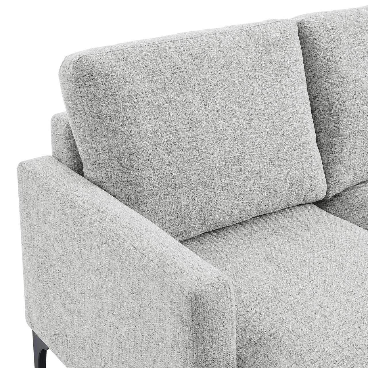 Sonnet Right-Facing Fabric Sectional, Light Gray