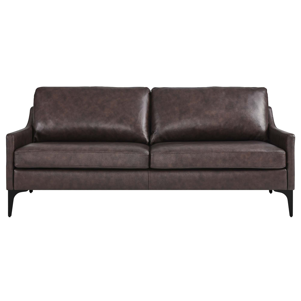 Core Leather Sofa, Brown