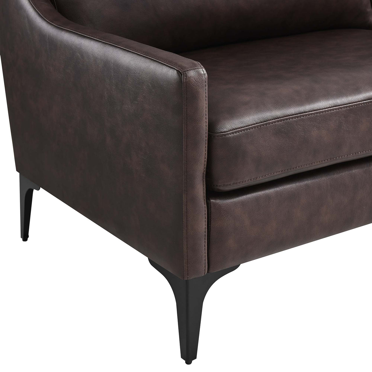 Core Leather Sofa, Brown