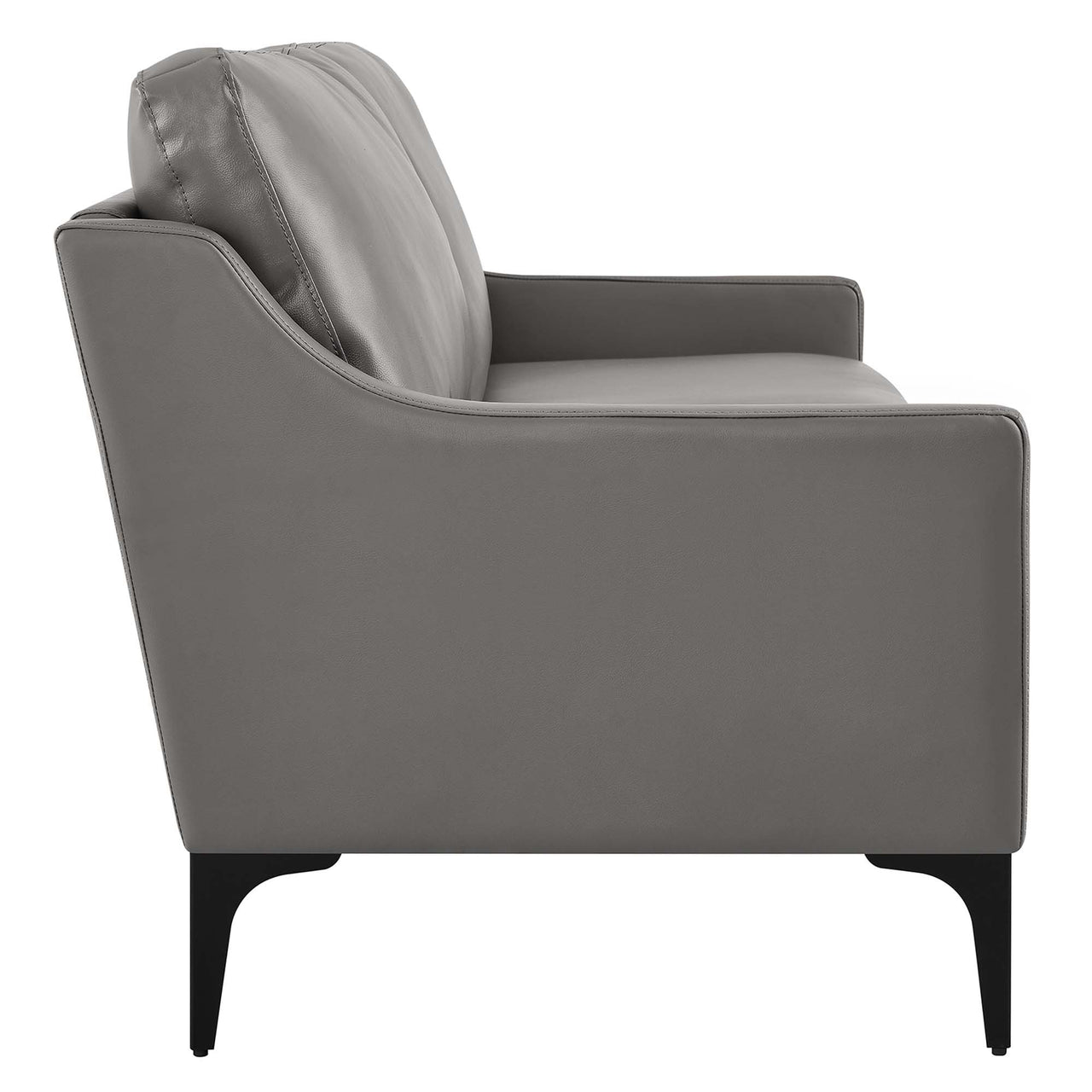Core Leather Sofa, Gray