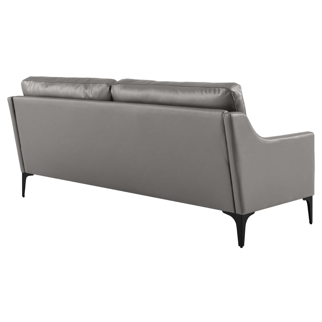 Core Leather Sofa, Gray