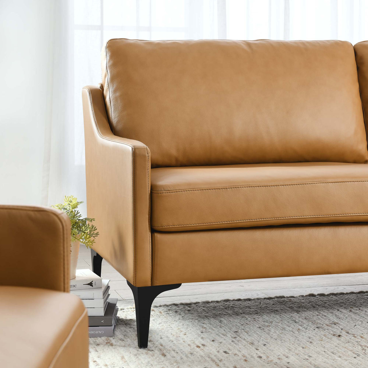 Core Leather Sofa, Tan