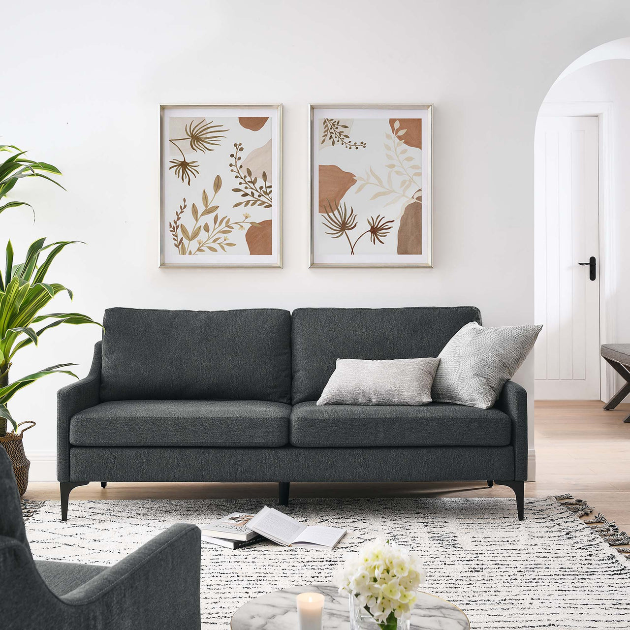 Core Fabric Sofa, Charcoal