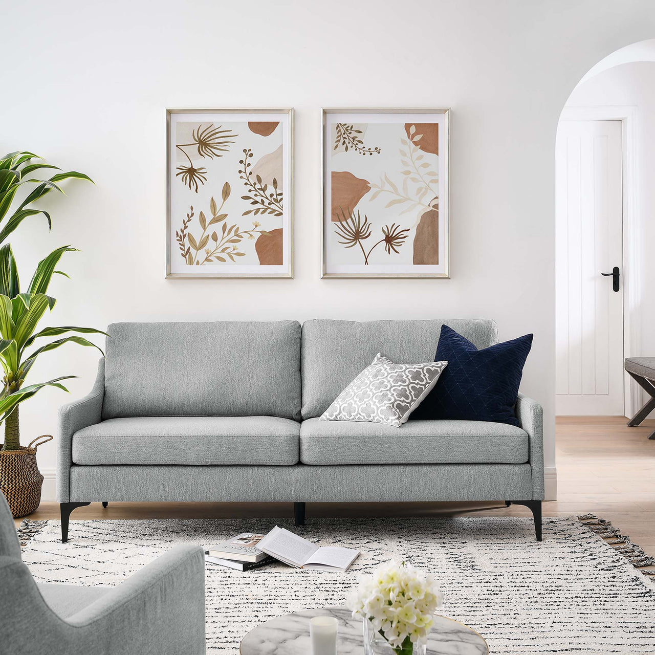 Core Fabric Sofa, Light Gray