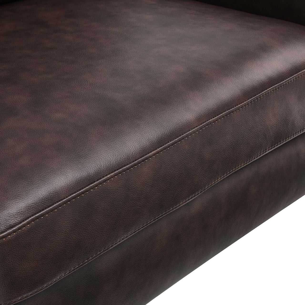 Core Leather Loveseat, Brown