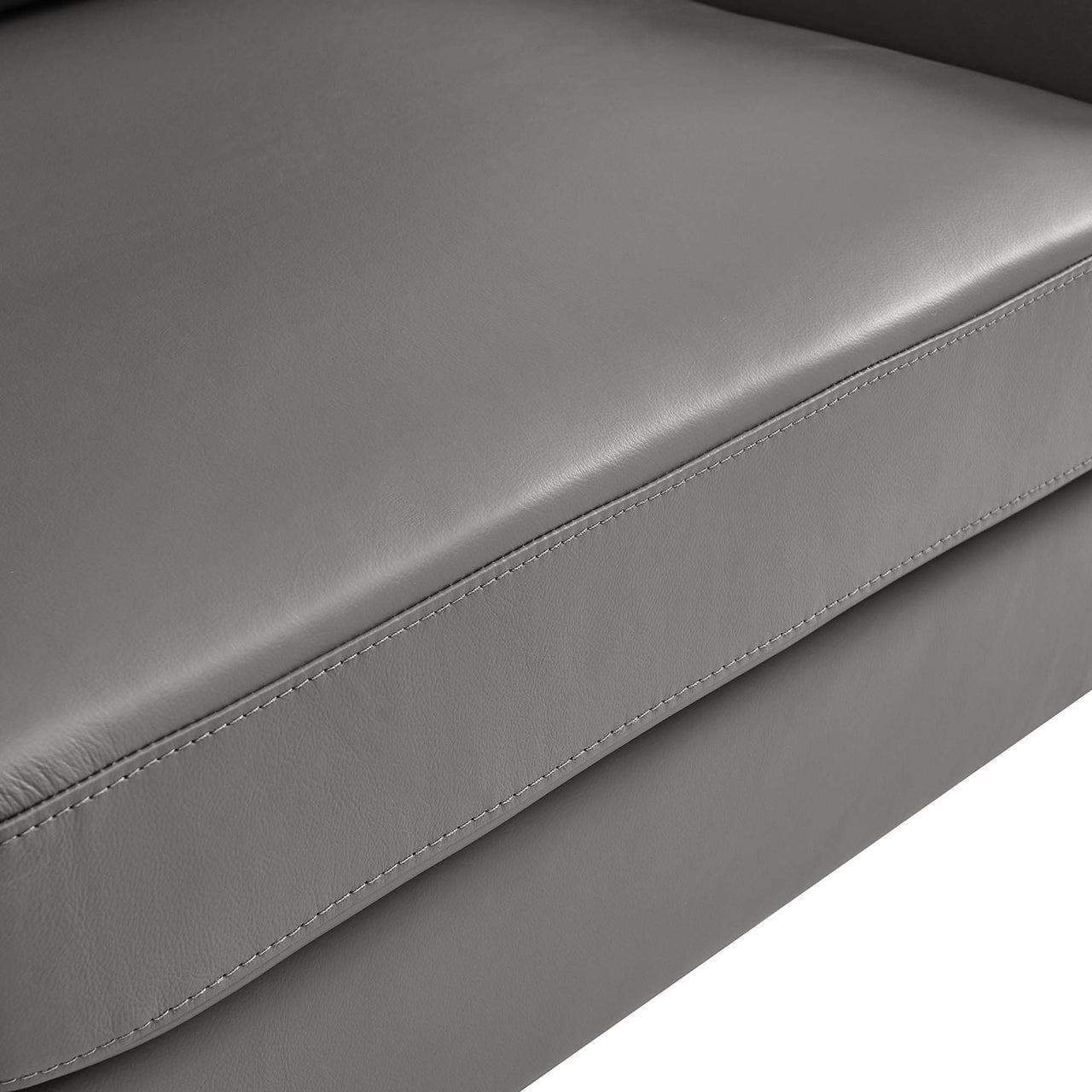 Core Leather Loveseat, Gray