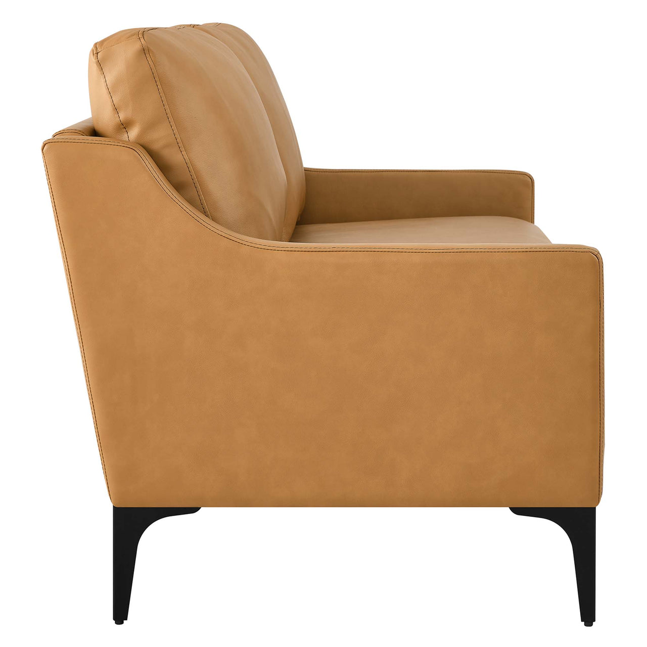 Core Leather Loveseat, Tan