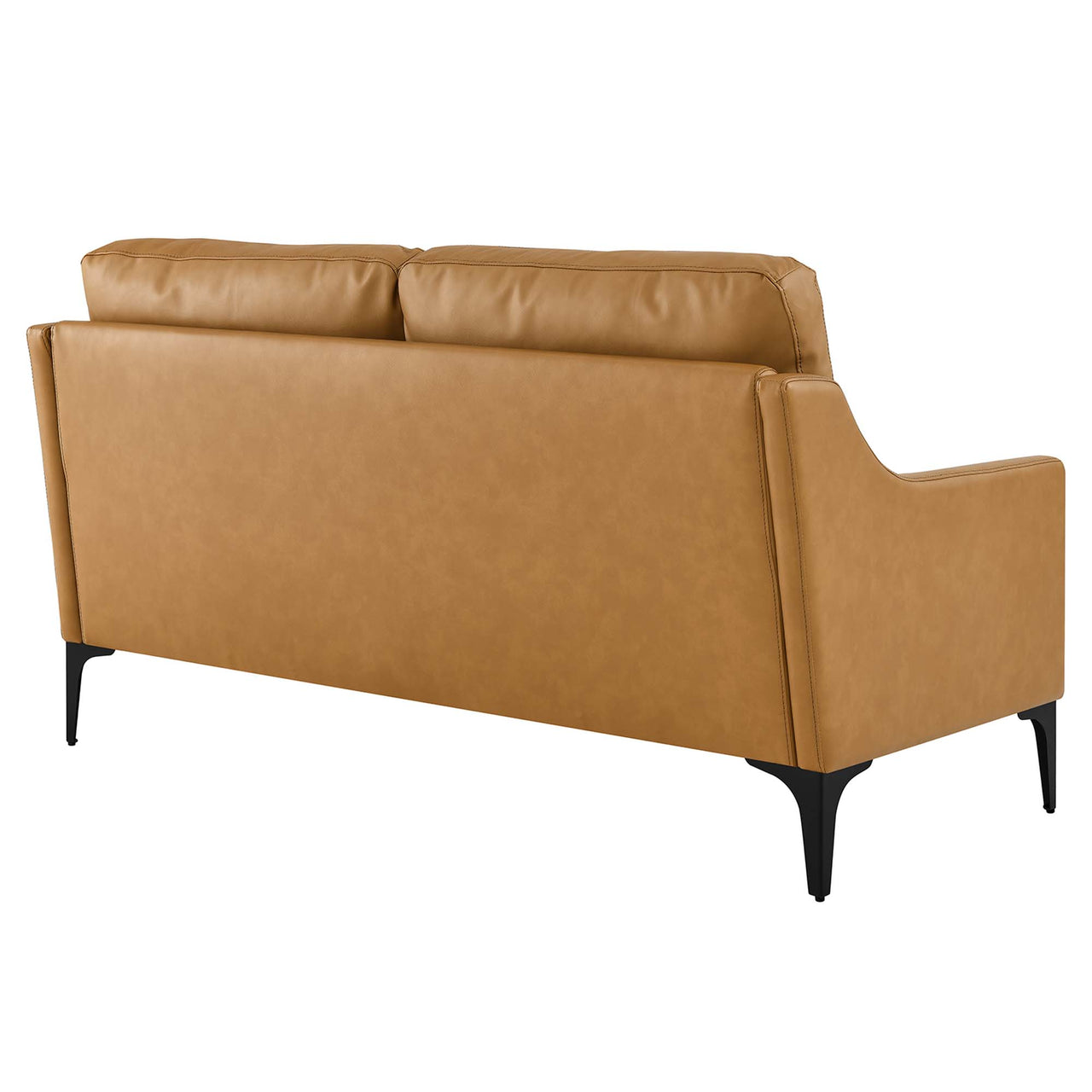 Core Leather Loveseat, Tan