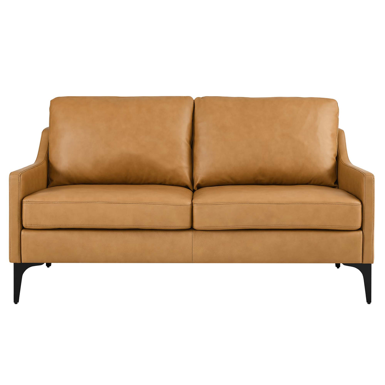 Core Leather Loveseat, Tan