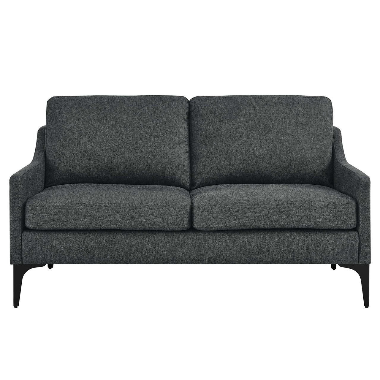 Core Fabric Loveseat, Charcoal