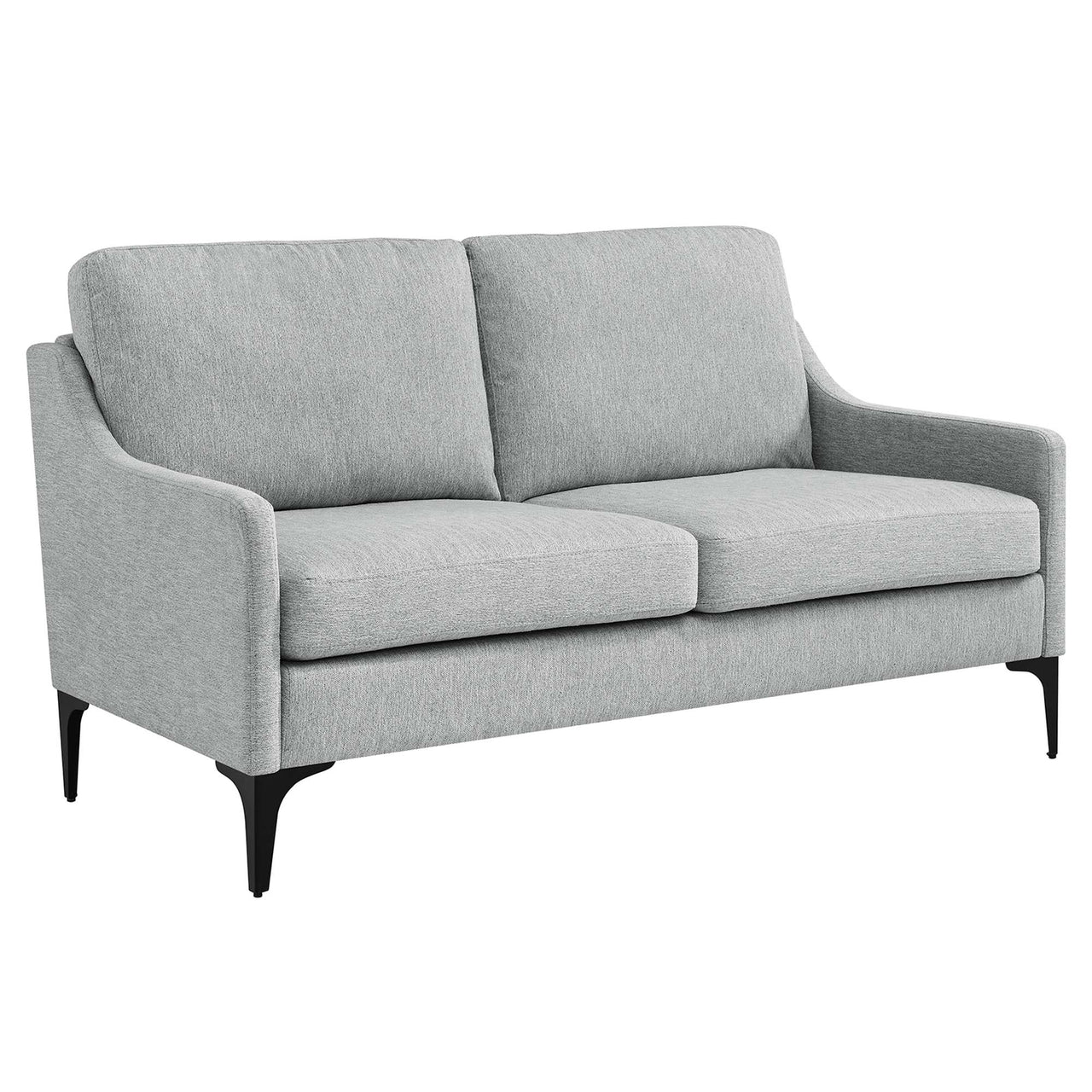 Core Fabric Loveseat, Light Gray